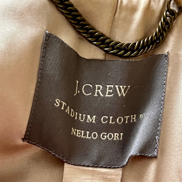 J. Crew Women’s Yellow Pea Coat Stadium Cloth By Nello Gori Size 2 - Picture 5 of 8